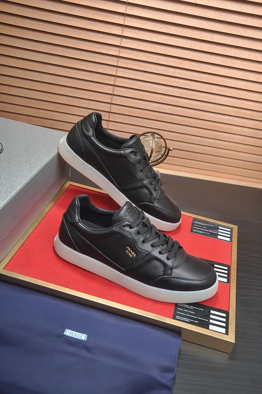 Men's shoes 💰580💶 [PRADA] Top original items, new seasonal styles, high-quality original items, top-grade high-mercerized cowhide combined with original breathable fabric + imported glue, imported stretch fabric inside with original cowhide feet, original thick outsole! Quality guaranteed! Code 38-45 (45 customized)